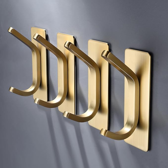DELITON Gold Adhesive Hooks - Image 2