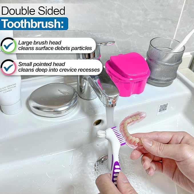 Denture Cup Retainer Cleaning Case False Teeth Soaking Container - Image 5