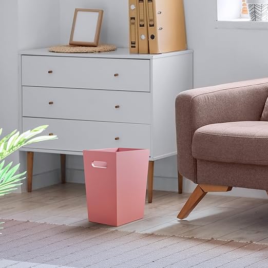 Small Trash Can Wastebasket, 2 Gallon Wooden Waste Basket - Image 5