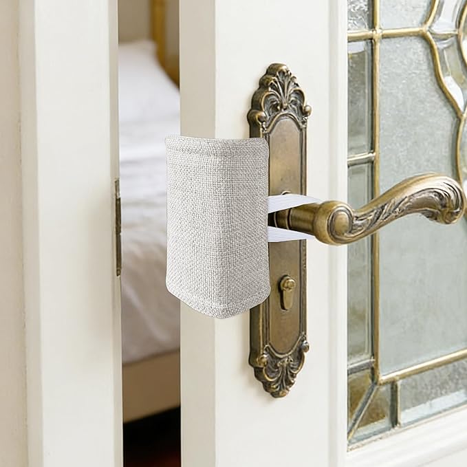 Door Silencer Quiet Door Closer Cushion, Padded Door Latch Cover by WARMTONE