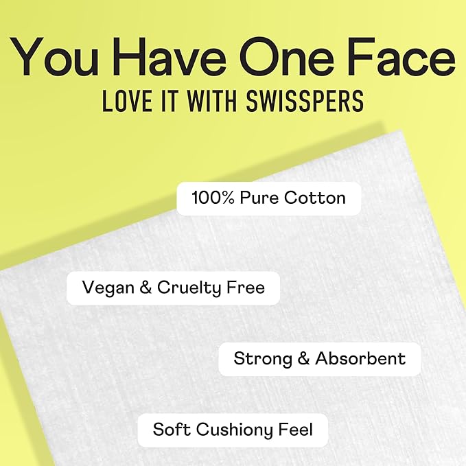 Swisspers Premium Facial Cleansing Pad, 100% Cotton, Ultra Soft, Extra Large - Image 3