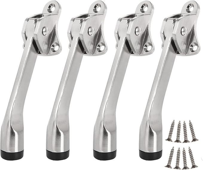 4 Pack Kickdown Door Stop, Commercial Heavy Duty Door Stops by LISHINE