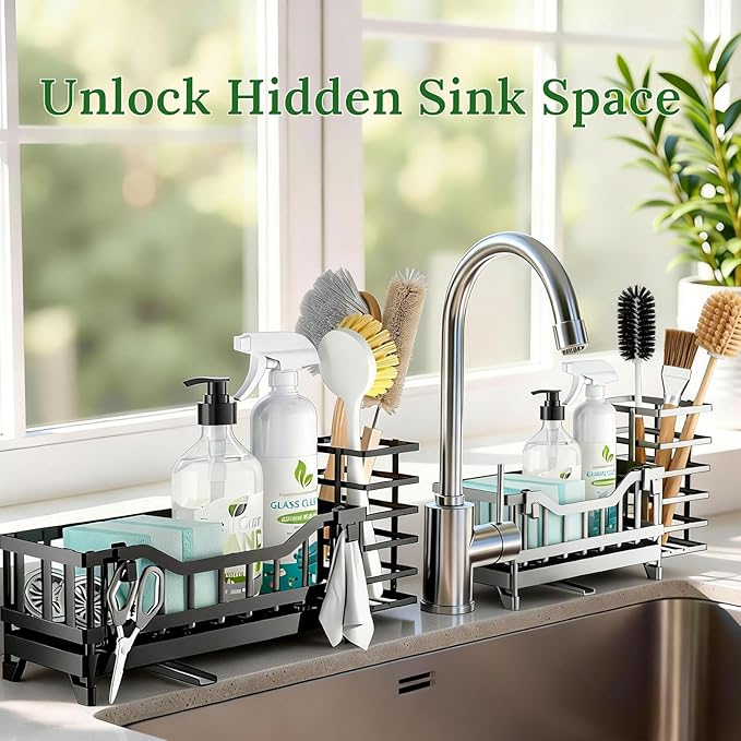 Sponge Holder for Kitchen Sink, Kitchen Sink Caddy - Image 7
