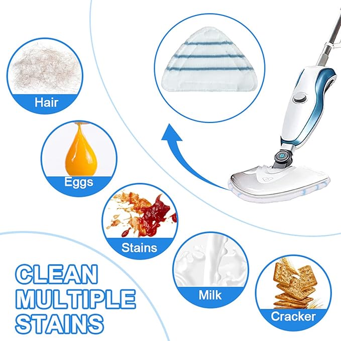 Reusable Steam Mop Pads Set, 4 Pack Steam Mop Pads & 4 Universal Microfiber - Image 4