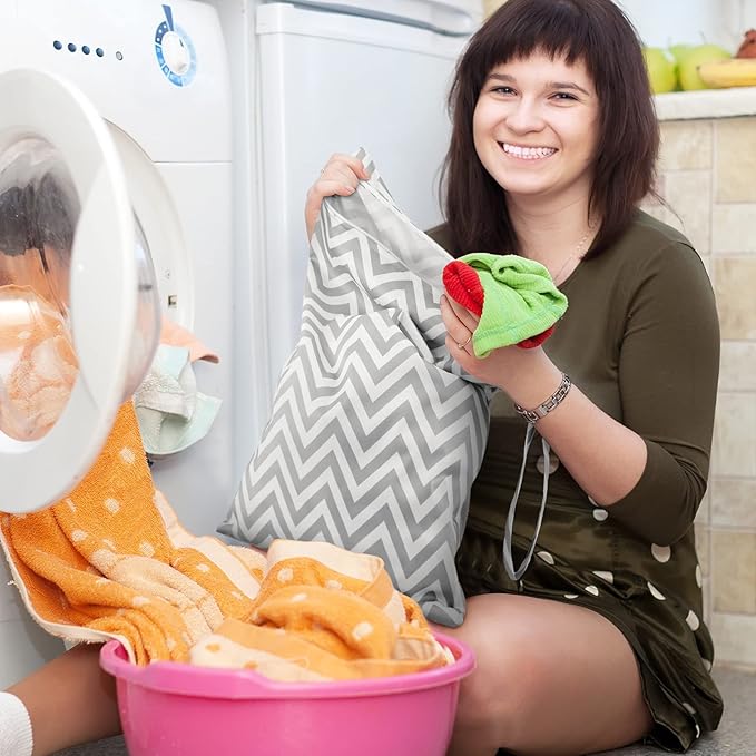 Shappy 2 Pcs Large Travel Laundry Bag Washable Waterproof Wet Dry Large Dirty - Image 7