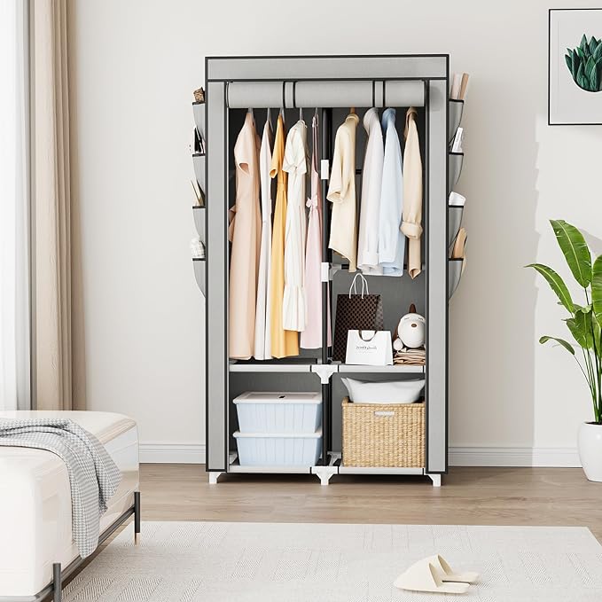 Portable Closet for Hanging Clothes, Portable Wardrobe Closet - Image 2