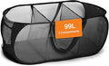 Foldable Laundry Baskets, Collapsible Mesh Laundry Hamper, Durable Pop Up by Bemkoo