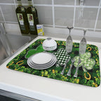 St Patrick's Day Green Clover Dish Drying Mat 18 x 24 Inch - Image 6