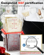 6QT Clear Food Storage Containers: 2 PCS NSF Food Storage Containers - Image 2