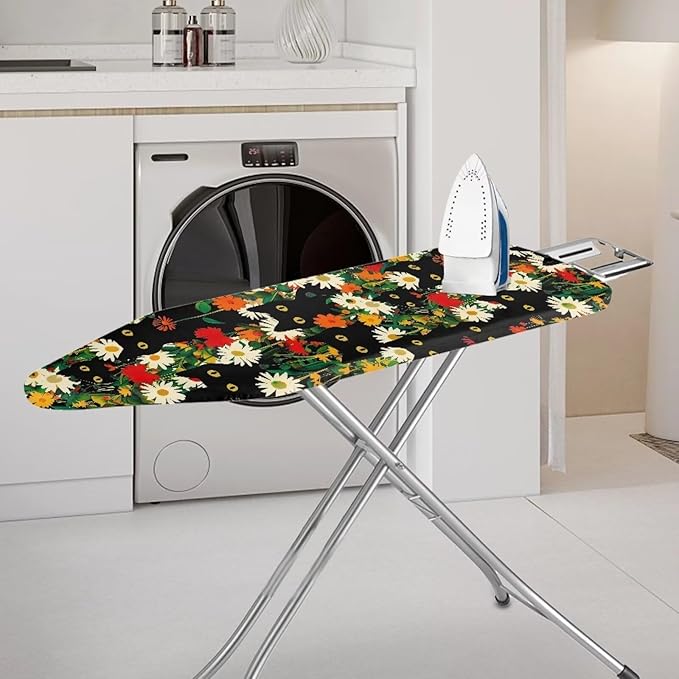 Black Cat Floral Ironing Board Covers Standard Washable Ironing Board Protector - Image 2