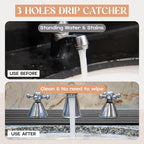 3 Hole Gray Faucet Mat for Kitchen Sink Bathroom 15.94" x 4.92" Kitchen Faucet - Image 4
