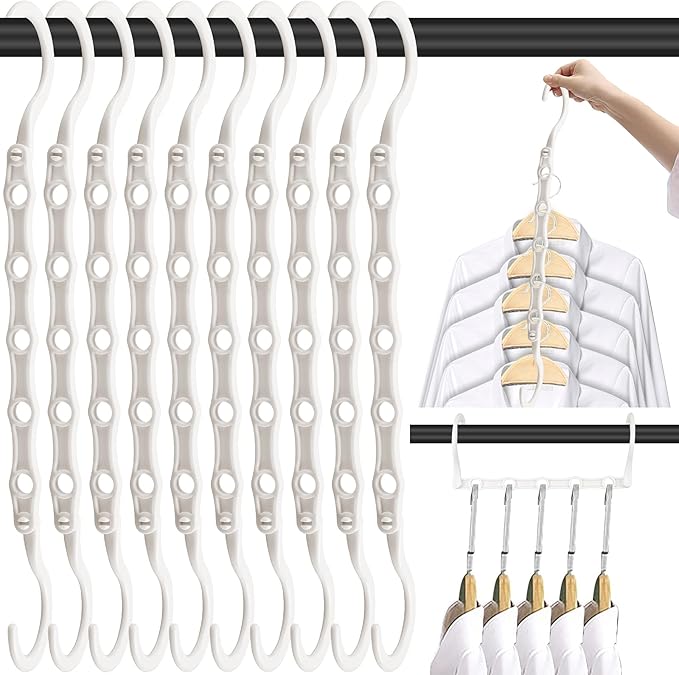 DUCOO 10 PCS Space Saving Hangers, 5-Hole Magic Hangers by Unknown