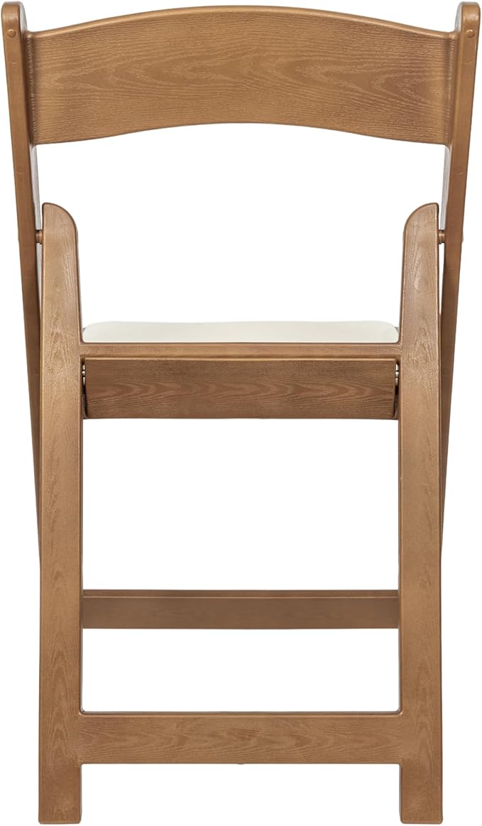 Flash Furniture Hercules Commercial Indoor/Outdoor Folding Event Chair, Wood Look, Weather-Resistant, Lightweight Design, Versatile Use, Set of 2, Chestnut - Image 7