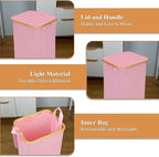 Laundry Basket with Wheels, 110L Clothes Hamper - Image 2