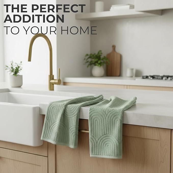 KIBAGA Decorative Hand Towels for Your Bathroom Or Kitchen – Luxurious Set of 2 - Image 4