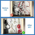 42 Pcs Silicone Cable Ties Reusable Cord Organizer Adjustable Data Cable Wraps - Image 6