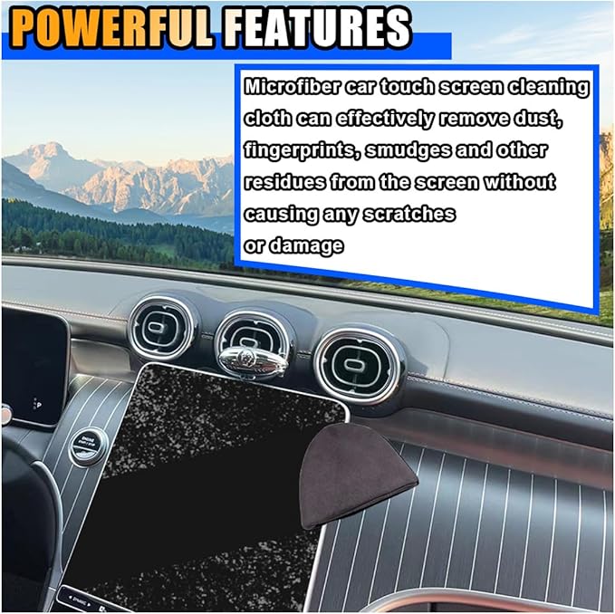 Triangle Car Touch Screen Cleaner Cloth, Microfiber Cleaning Pad Car Cleaning - Image 3