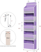 Univivi 5-Shelf Over The Door Hanging Organizer, Back of Door Organizer - Image 3