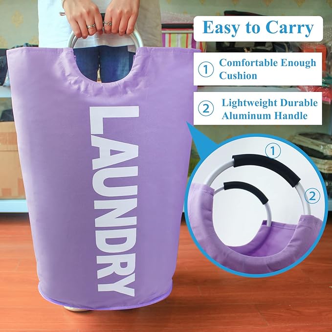 Mziart 90L Large Collapsible Laundry Basket - Image 4