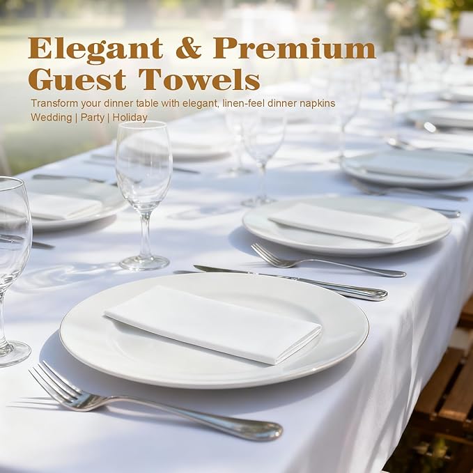 GINKGO 200 Pack Disposable Linen-Feel Guest Hand Towels, Thick & Absorbent - Image 5