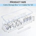Tatuo 2 Pcs Cable Organizer Box - Image 2