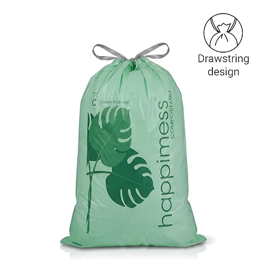 happimess 13.2 Gallon Drawstring Trash Bags, Compostable, Bio-Based - Image 7