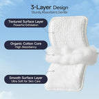 ECOLOOK Triple-Layer Cotton Facial Pads | Textured Exfoliating & Ultra-Soft - Image 4