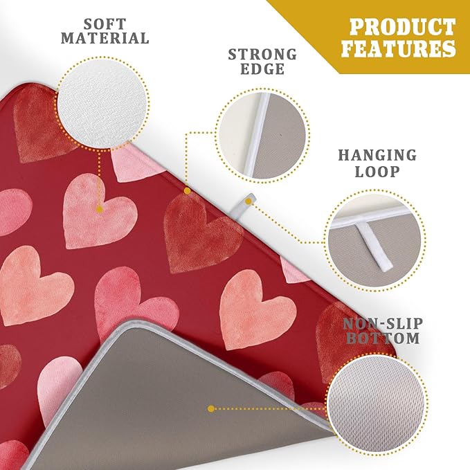Valentines Day Dish Drying Mat 18 x 24 Inch - Image 4