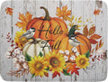 Hello Fall Dish Drying Mat for Kitchen Counter 18x24 Inch Orange Pumpkin by Giwawa