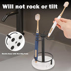 HarJue Toothbrush Holder Stand for Bathroom, Metal Toothbrush Organizer - Image 4