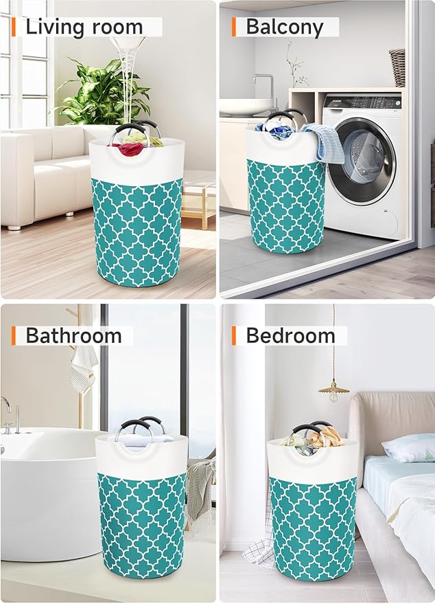 Large Laundry Basket Laundry Hamper Bag Washing Bin Clothes Bag Collapsible Tall - Image 7
