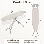 Yaheetech Foldable Ironing Board, Heavy Duty Iron Board - Image 3