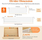 Lifewit 3.1" High 6 Pack Hanging Kitchen Drawer Dividers, 26-42cm/10-17 - Image 3