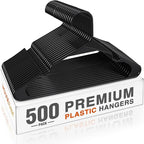HOUSE DAY 500 Pack Plastic Clothes Hangers, Commercial Bulk Shipment by HOUSEDAY