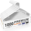 HOUSE DAY 1000 Pack Plastic Clothes Hangers, Commercial Bulk Shipment by HOUSEDAY