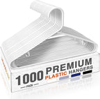 HOUSE DAY 1000 Pack Plastic Clothes Hangers, Commercial Bulk Shipment by HOUSEDAY