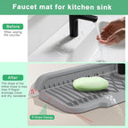 17 Inch Faucet Mat For Kitchen Sink Splash Guard Behind Faucet, ，5°Slope Fast - Image 4