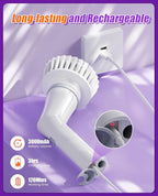 NBONEBS Electric Spin Scrubber, Cordless Shower Scrubber Rotary Floor Brushes & - Image 6