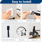50 PCS Hook and Loop Cable Ties, Under Desk Cable Management, Self Adhesive - Image 5