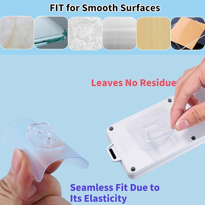 Double Sided Adhesive Wall Hooks, 20 Pack Self Adhesive Hooks, Suitable - Image 4