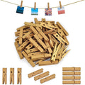 50PCS Gold Wooden ClothesPins by iKammo