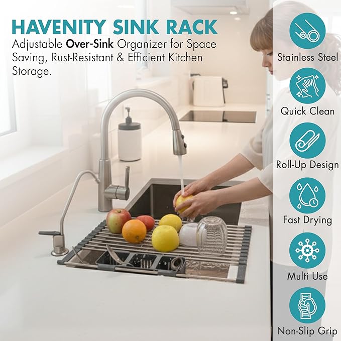 HAVENITY™ Expandable Roll Up Dish Drying Rack - Image 4
