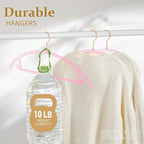 MIZGI Premium Clear Hangers Heavyduty- Pink Acrylic No Shoulder Bump Suit - Image 5