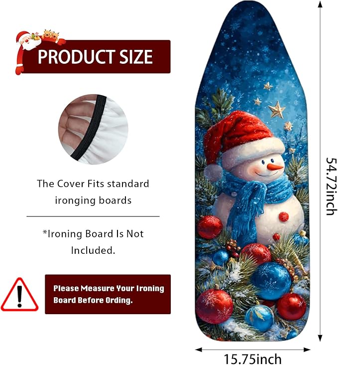 Nuxovilar Ironing Board Covers Winter Snowman - Image 3