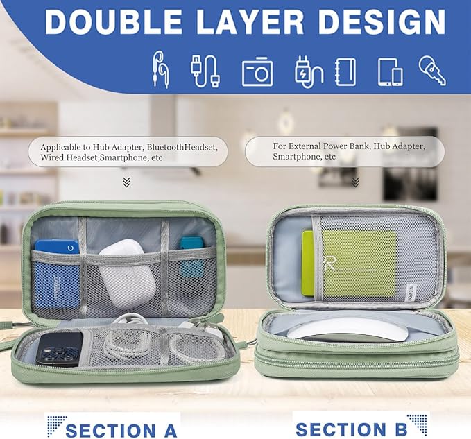 Cord Organizer Travrel Bag, Electronic Organizer Travel Case, Water Resistant - Image 5