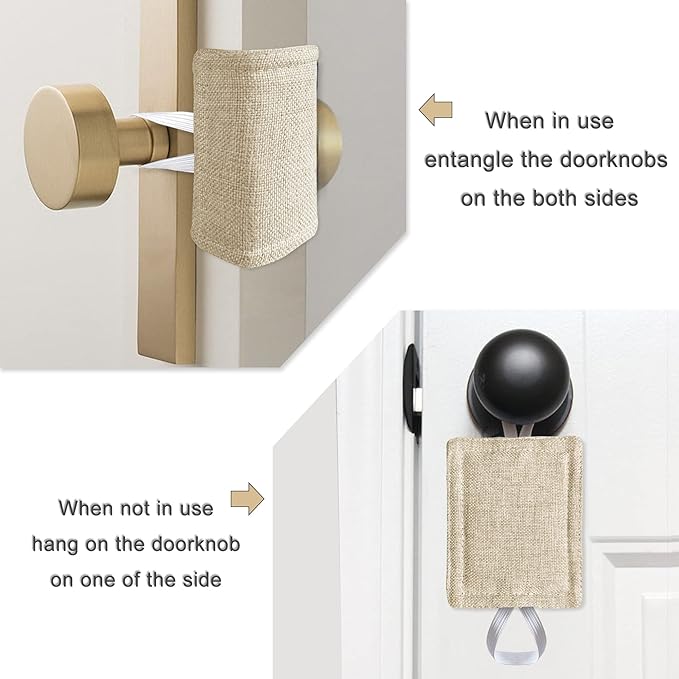 Door Silencer Padded Door Latch Cover, Baby Door Cushion Quiet Closer Door Lock - Image 3