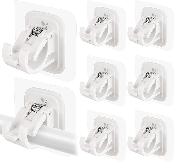 8PCS Self Adhesive Curtain Rod Holders No Drill Curtain Rods Brackets No by Codoule