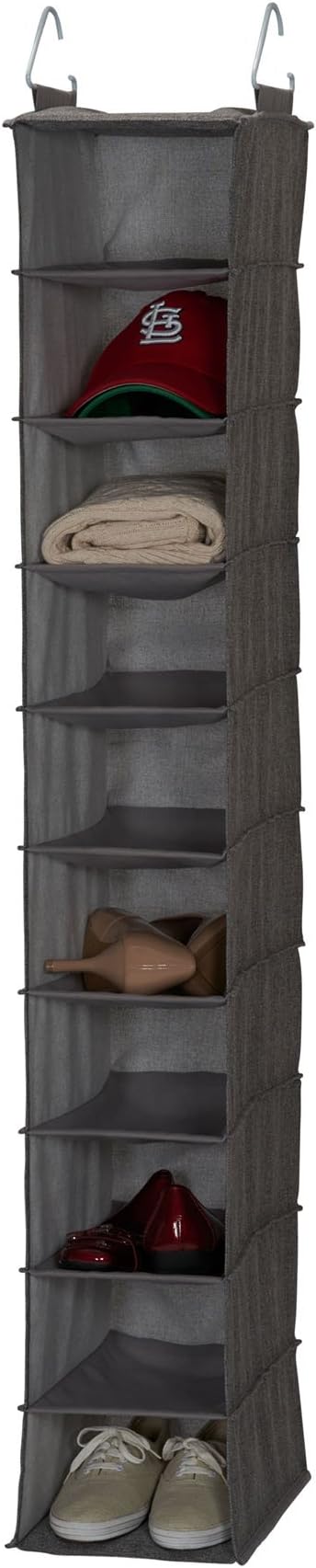 Household Essentials 10-Shelf Wide Hanging Shoe Organizer, Soft and Durable - Image 3