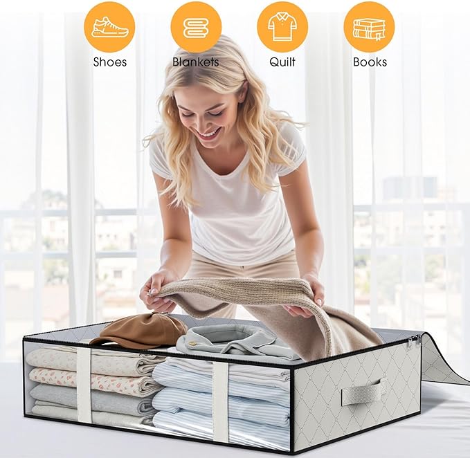 StorageRight Under Bed Storage Bins, Breathable Organizer - Image 4