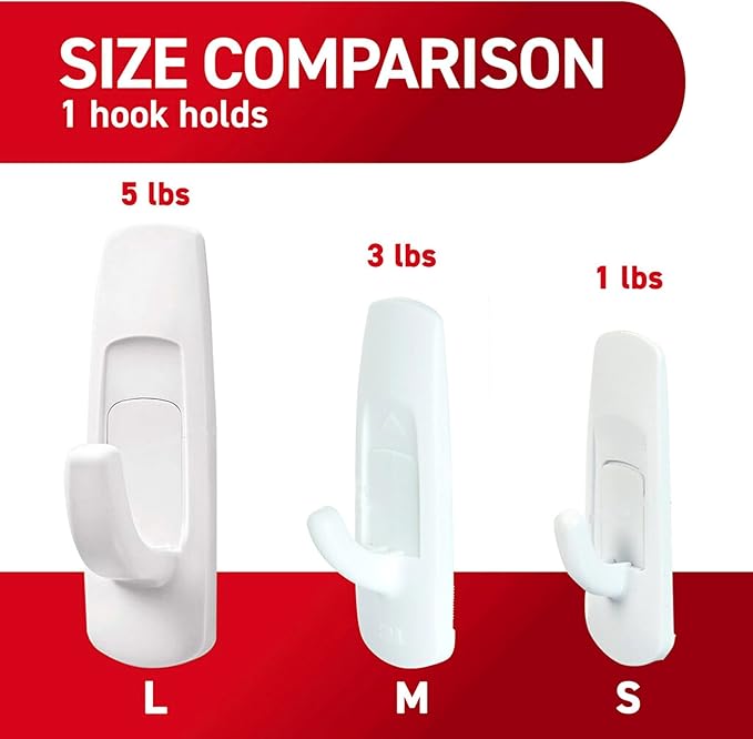 Command 5 lb Large Utility Hooks, 14 Hooks and 16 Strips, Damage-Free Hanging - Image 5